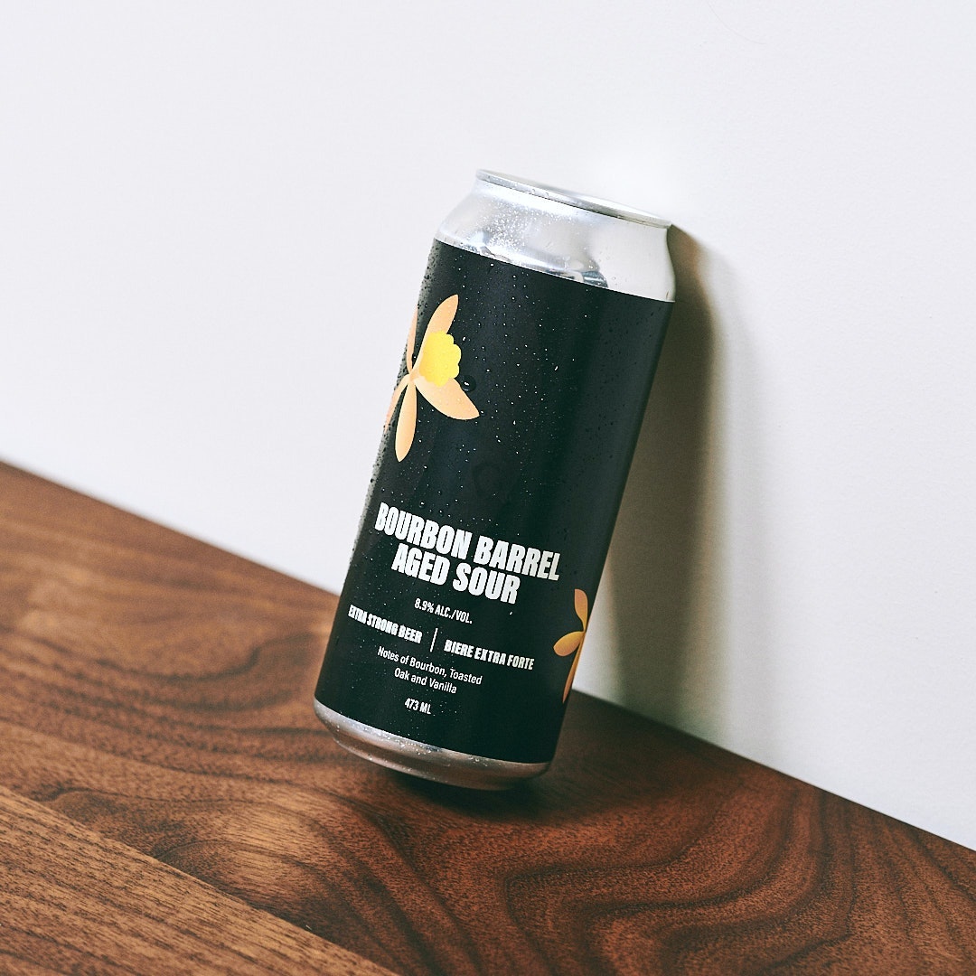 bourbon barrel aged sour can