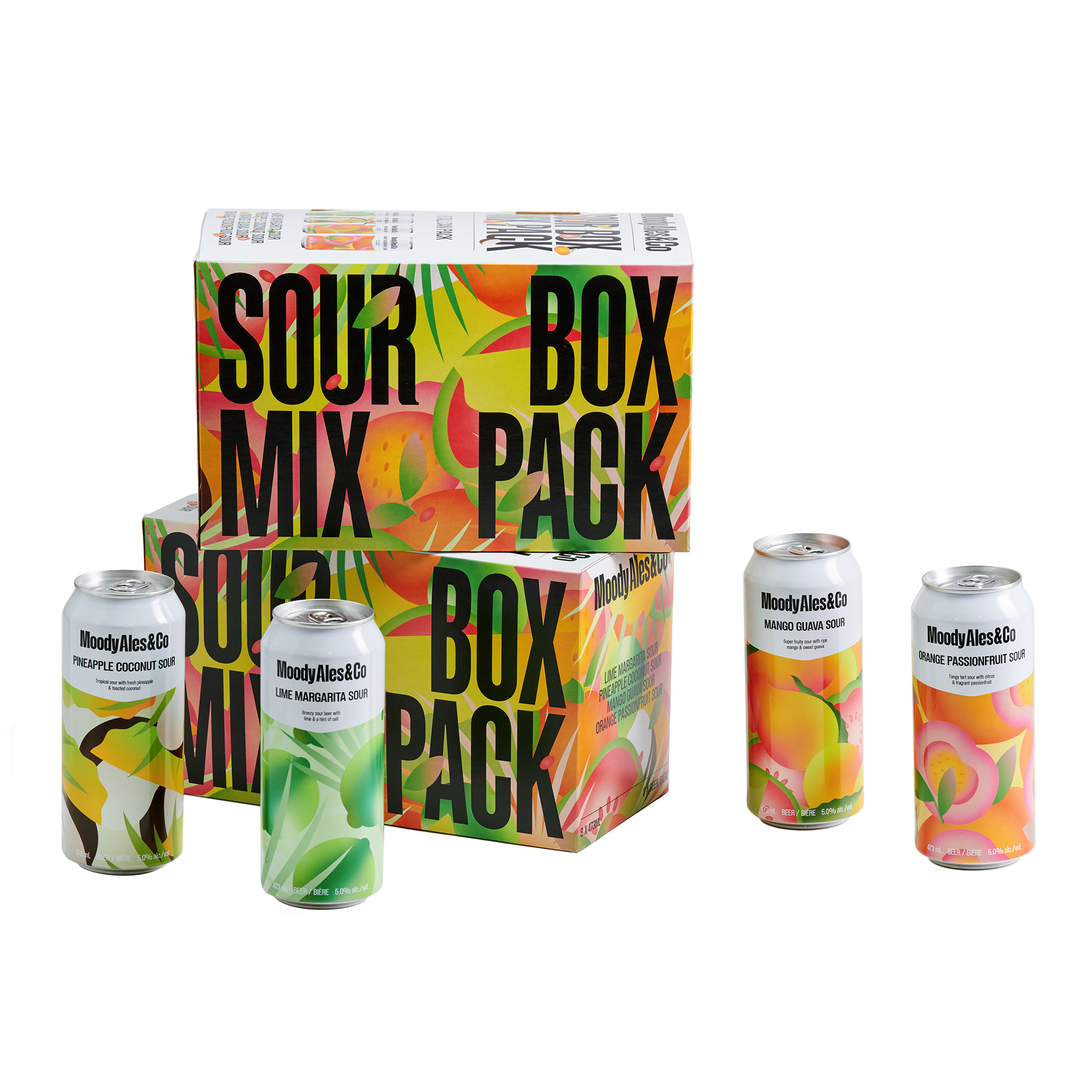 trop box sour box mix pack with cans